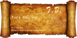 Turi Dóra névjegykártya